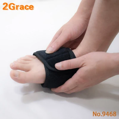 Soporte de arco de gel ajustable de nailon acolchado con gel para el cuidado de los pies